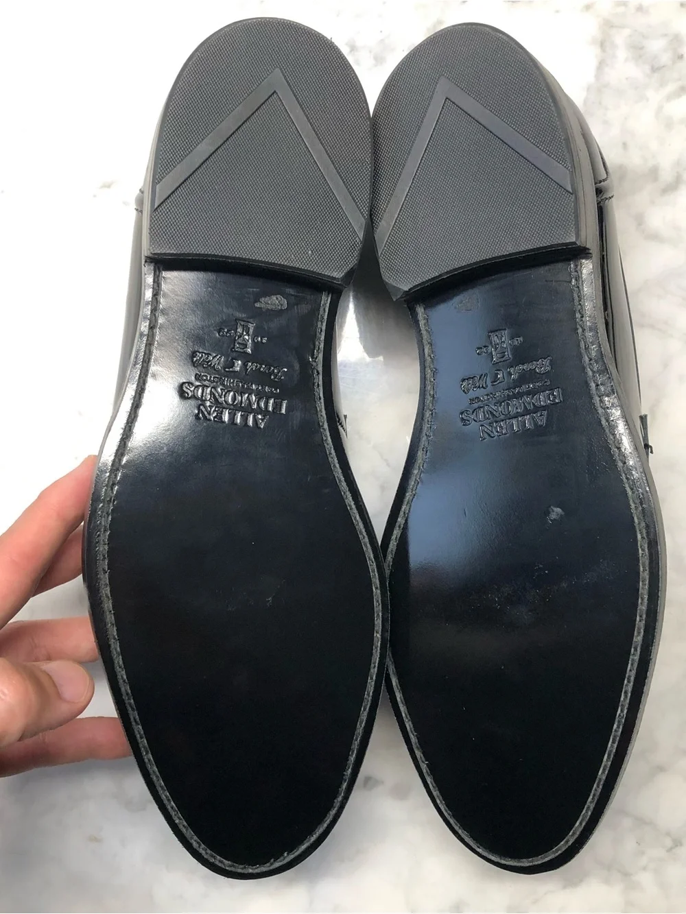 Allen Edmonds Randolph Bit Loafer Mens Size 8.5 Patent Leather Velvet Black NWOB